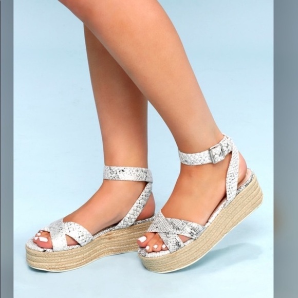 Chinese Laundry Shoes - Chinese Laundry Zala espadrille/wedge platform sandals,‎ snake print size 8.5/39